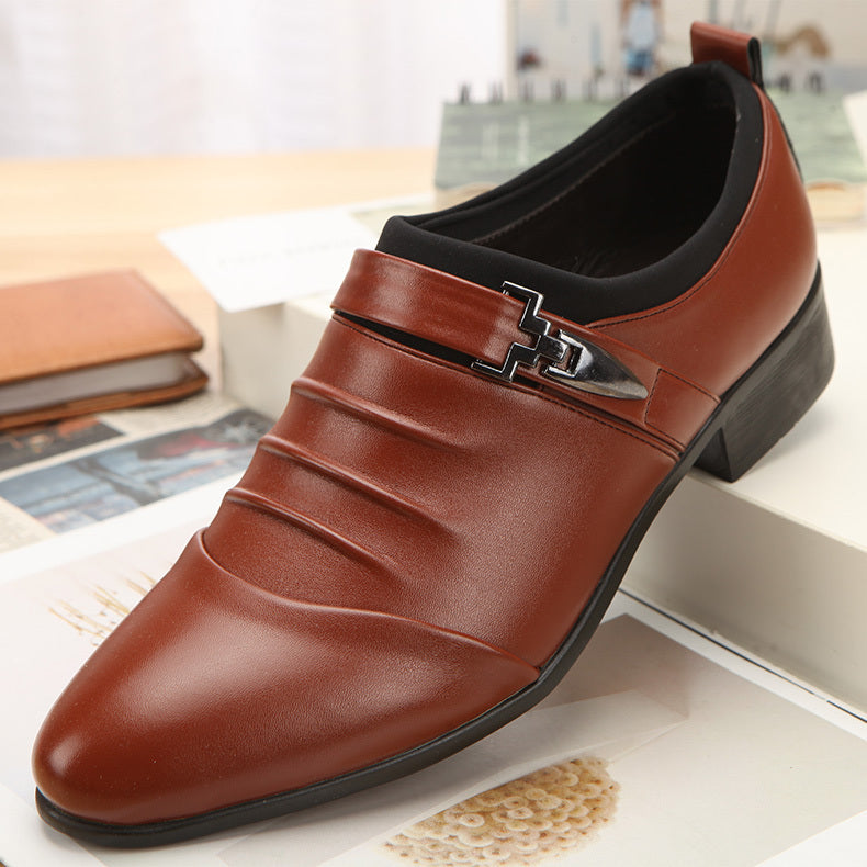 Korean Version Black Wedding Shoes Popular Men''s Shoes Pointed - Sophinity