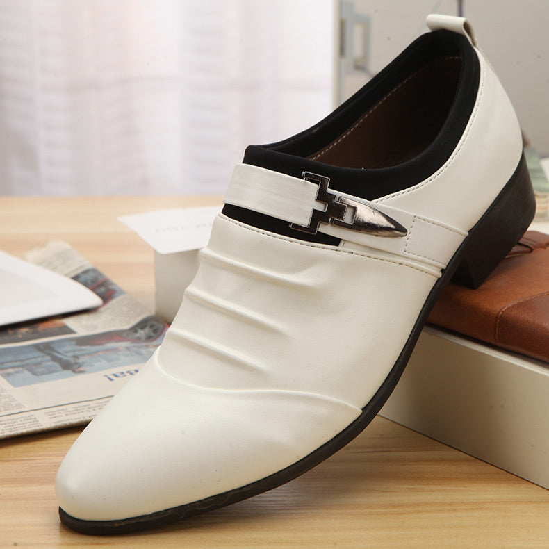 Korean Version Black Wedding Shoes Popular Men''s Shoes Pointed - Sophinity