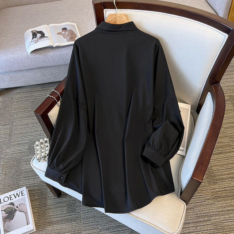 Early Spring Plump Girls Plus Size Tencel Jacket Women