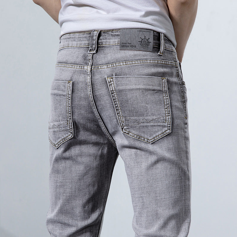 Straight Elastic Trend Versatile Retro Nostalgic Jeans For Men - Sophinity