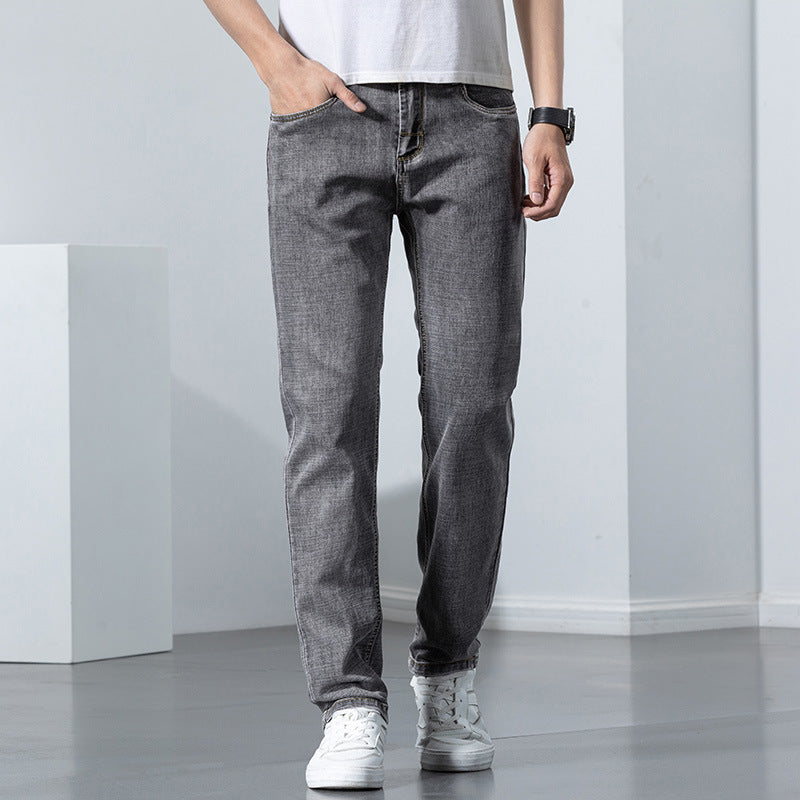 Straight Elastic Trend Versatile Retro Nostalgic Jeans For Men - Sophinity