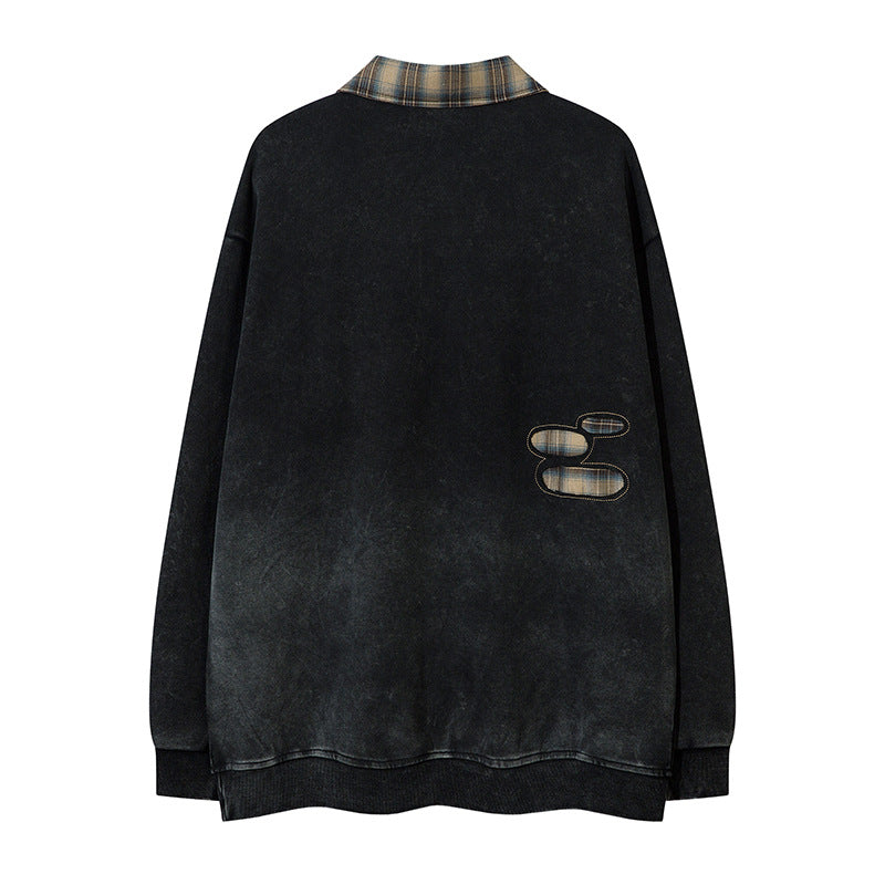 American Plaid Lapel Sweater For Men And Women - Sophinity
