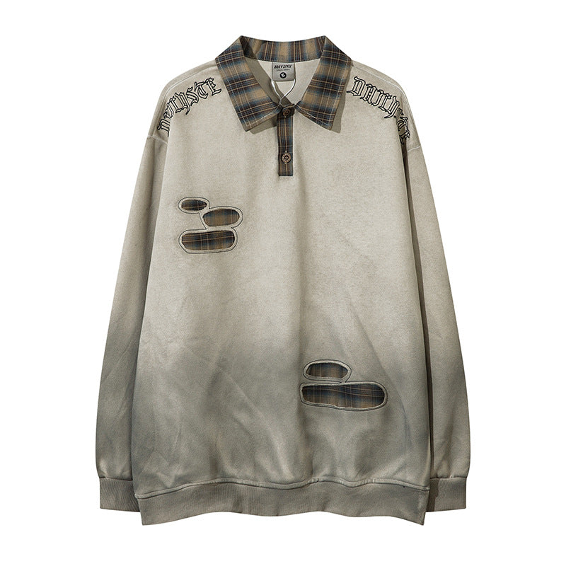 American Plaid Lapel Sweater For Men And Women - Sophinity