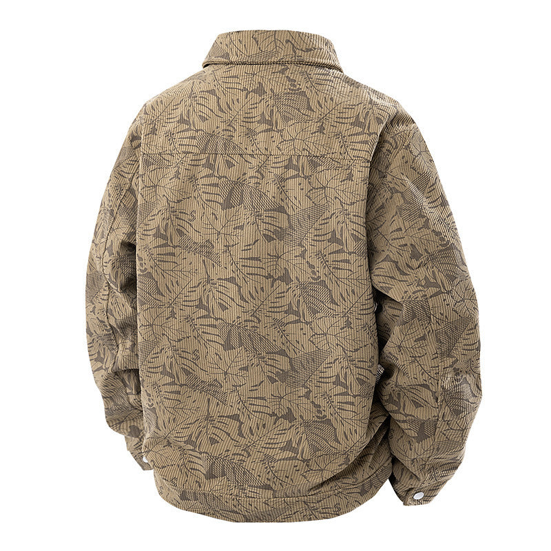 Corduroy Jacket Slim-fit Spring And Autumn Lapel Young And Middle-aged Casual Jacket For Men - Sophinity