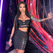 Spaghetti-strap Camisole Top Belt Buckle Miniskirt Fashion Hot Midriff Outfit Suit