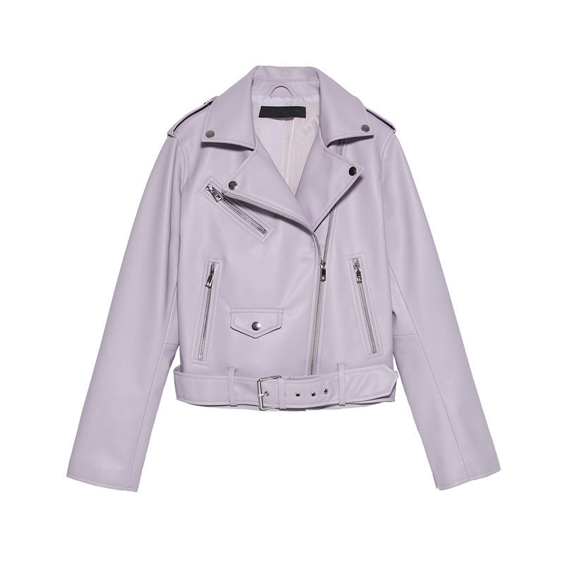 Women's Motorcycle Leather Jackets Autumn New - Sophinity