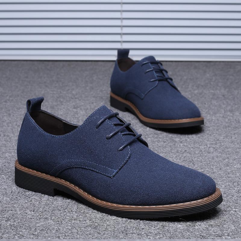 Plus Shoes Men Suede Leather Shoes Solid Color - Sophinity