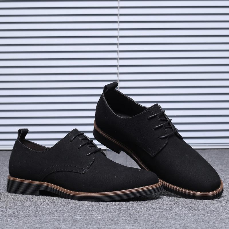 Plus Shoes Men Suede Leather Shoes Solid Color - Sophinity