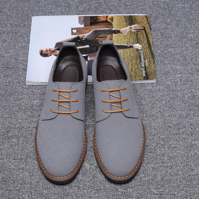 Plus Shoes Men Suede Leather Shoes Solid Color - Sophinity