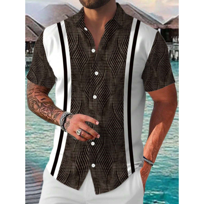 Men's Shirt 3D Printing Stitching Cartoon - Sophinity