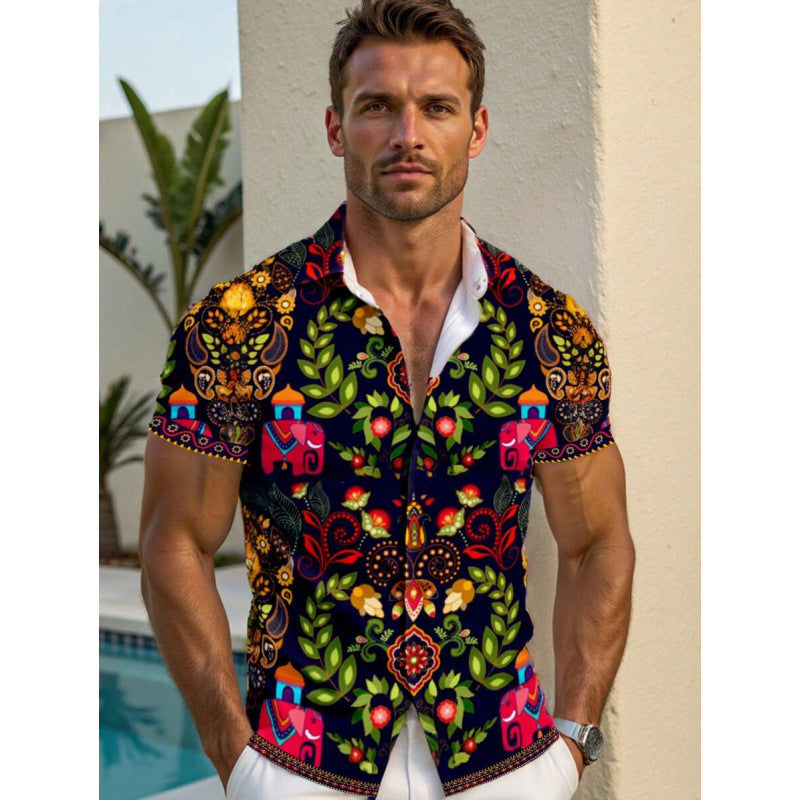 Men's Shirt 3D Printing Stitching Cartoon - Sophinity