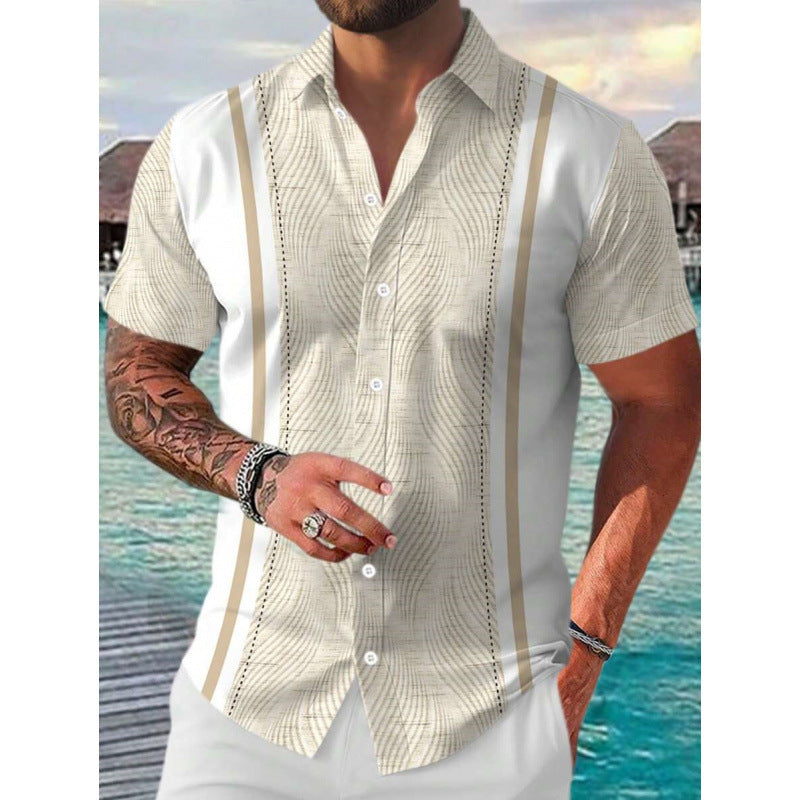 Men's Shirt 3D Printing Stitching Cartoon - Sophinity