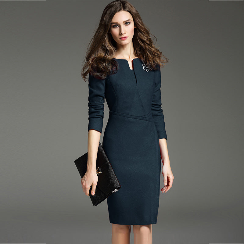 Formal Temperament Elegant And Intellectual Mid-sleeve Red Dress Women - Sophinity