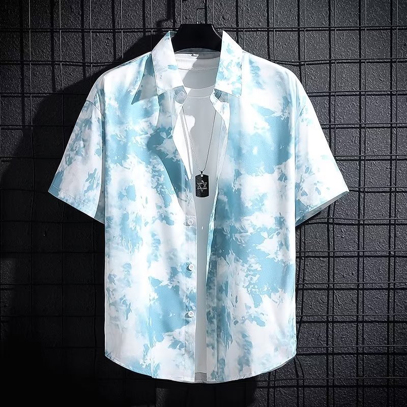 Men's Ice Silk Breathable Summer High-end Printed Shirt - Sophinity