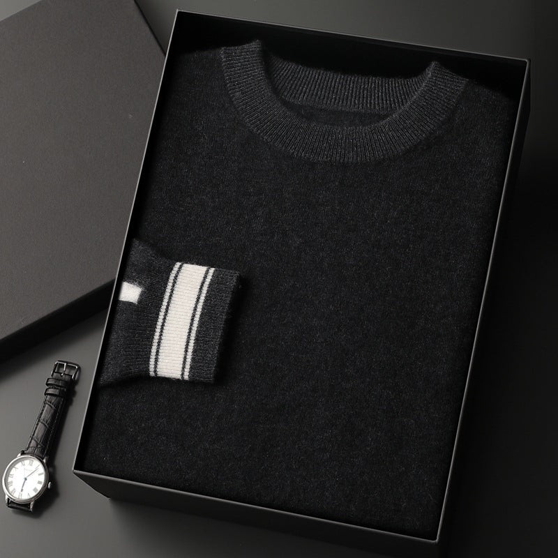 Leisure Sports Cashmere Men's Round Neck Sweater Suit - Sophinity