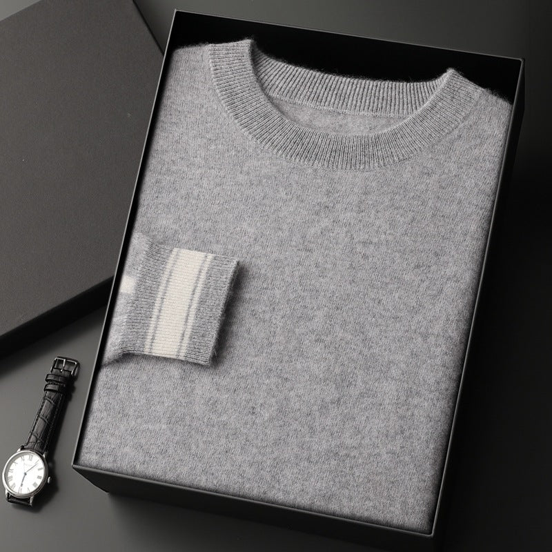 Leisure Sports Cashmere Men's Round Neck Sweater Suit - Sophinity