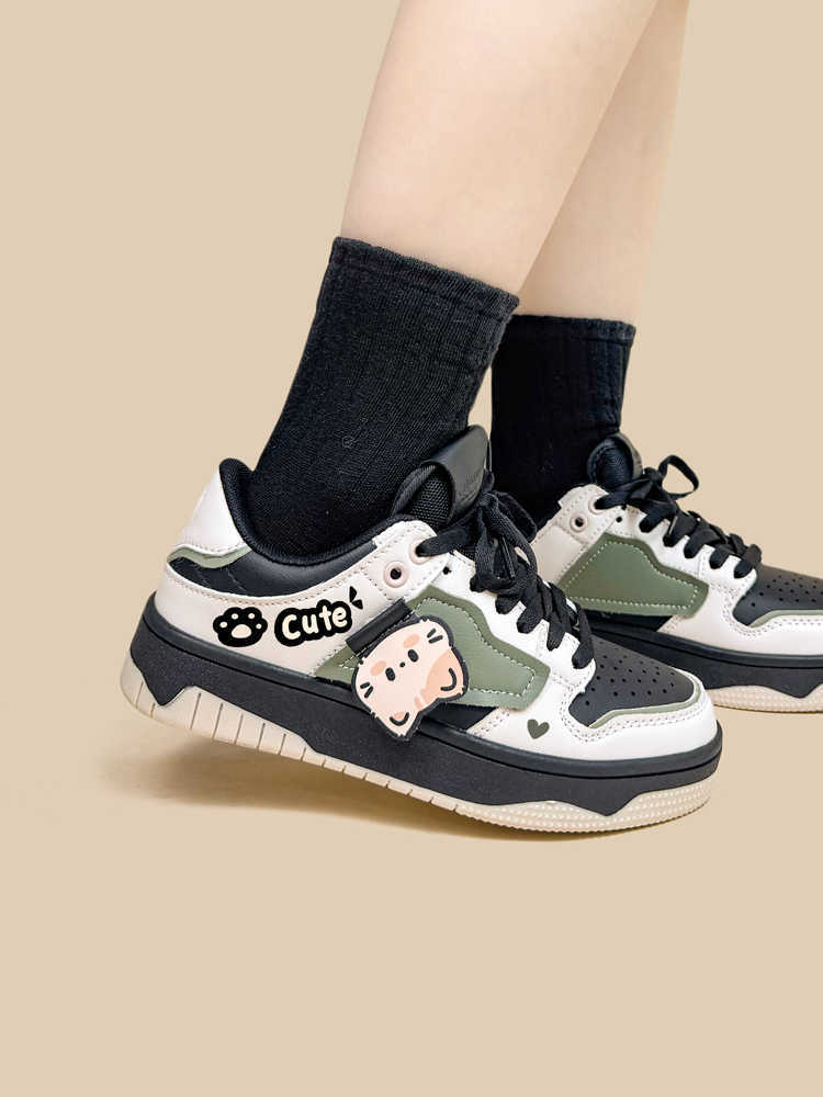 Cute Casual Sneakers Women's Color Matching Flat Low-tops - Sophinity
