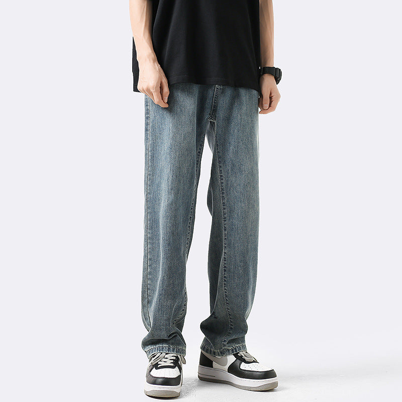 Ice Silk Loose Straight Jeans - Sophinity