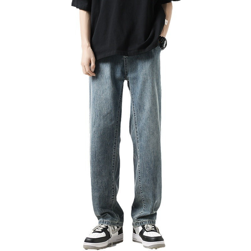Ice Silk Loose Straight Jeans - Sophinity