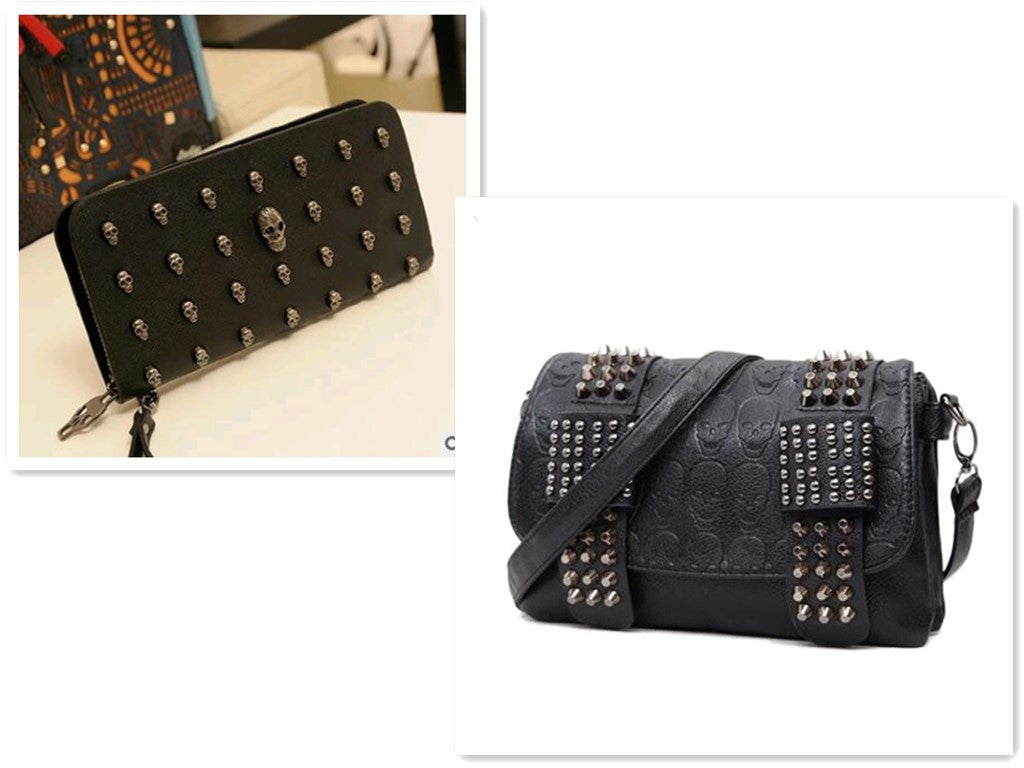 Fashion Women Black Leather Messenger Bags&wallet - Sophinity