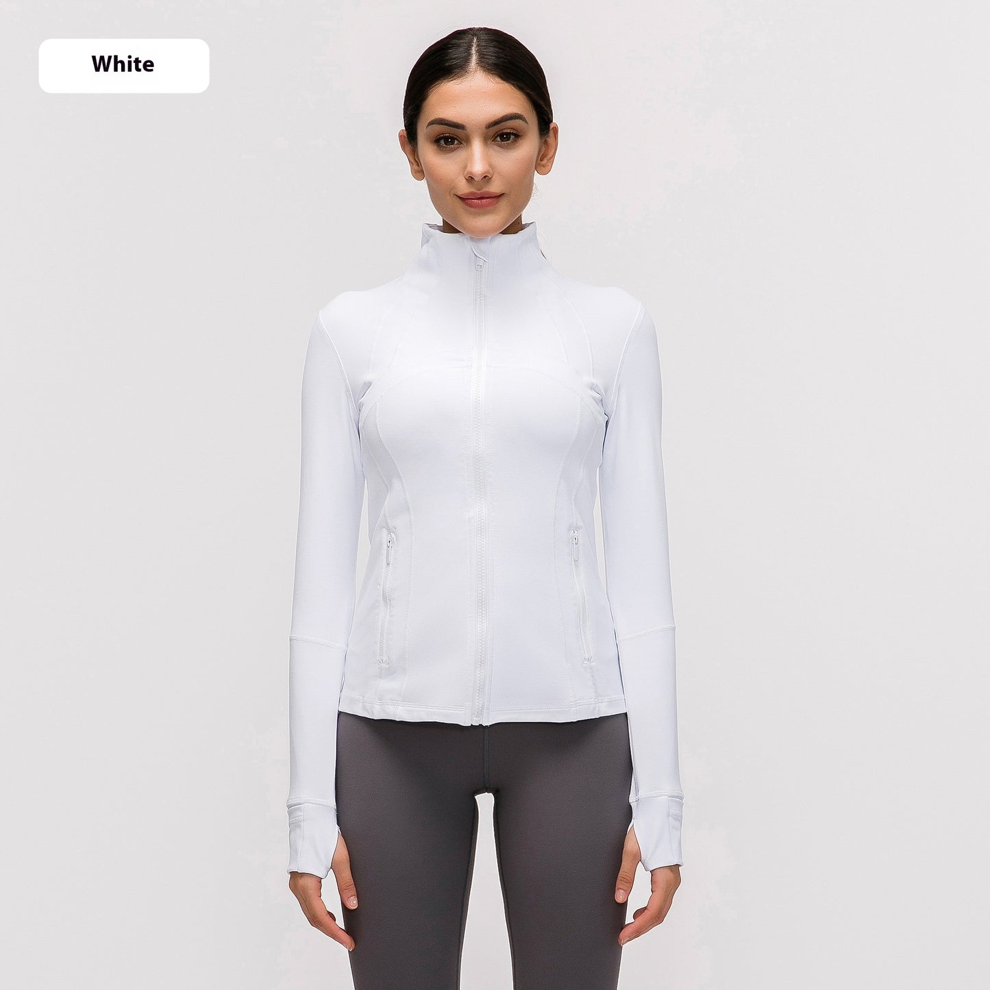 Yoga Sports Jacket Women Elastic Zipper Running Fitness Yoga Jackets - Sophinity