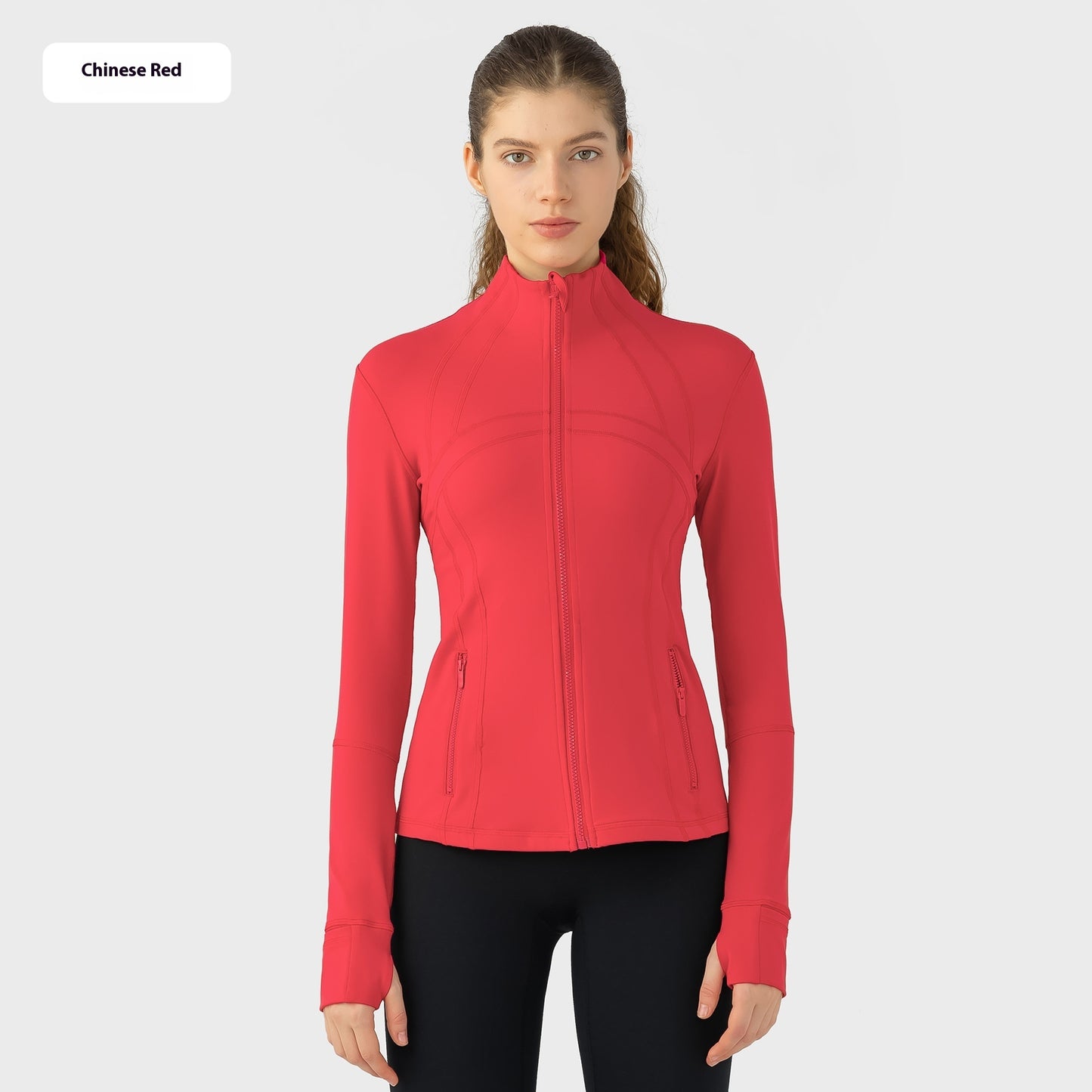 Yoga Sports Jacket Women Elastic Zipper Running Fitness Yoga Jackets - Sophinity