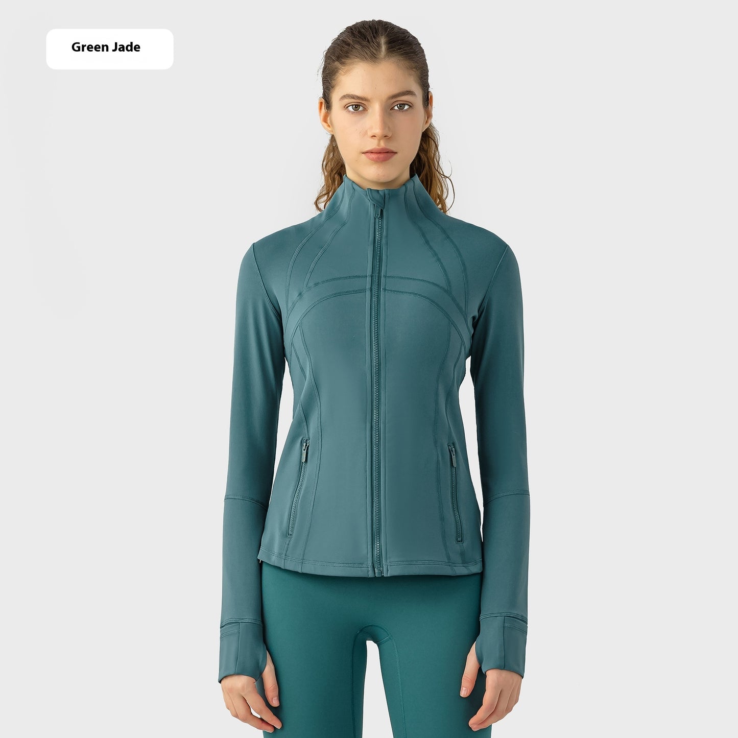 Yoga Sports Jacket Women Elastic Zipper Running Fitness Yoga Jackets - Sophinity