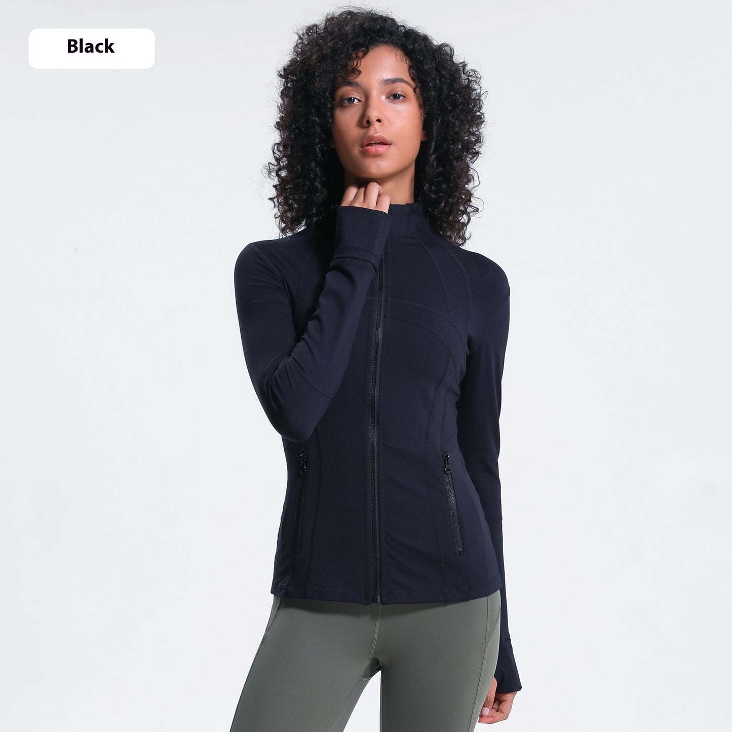 Yoga Sports Jacket Women Elastic Zipper Running Fitness Yoga Jackets - Sophinity