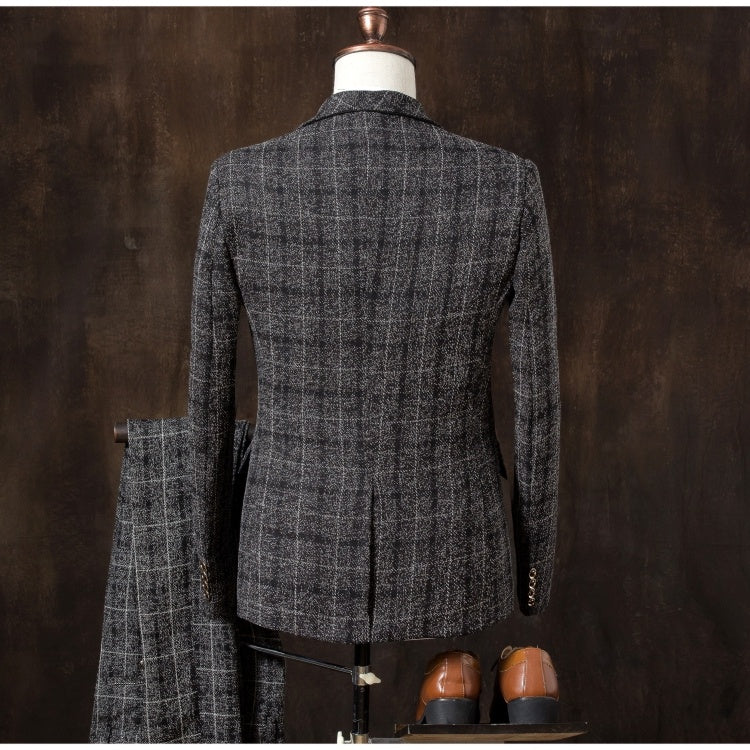 Men 3 Pieces Suit Set Men Wedding Suits Groom Tuxedos - Sophinity