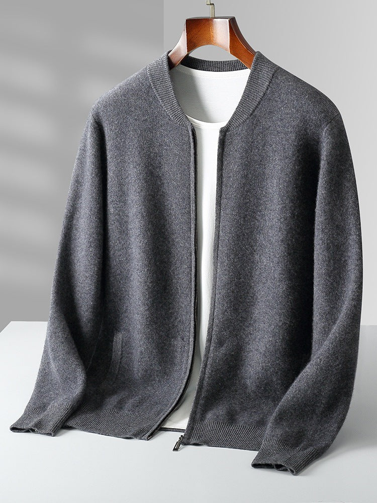 Round Neck Top Men's Cardigan Coat - Sophinity