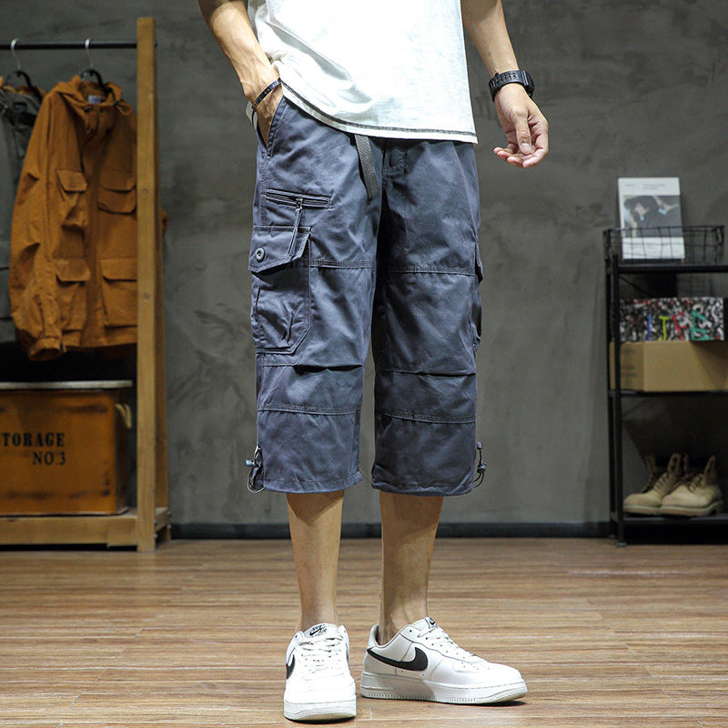 Casual Cropped Pants Men's Loose Straight - Sophinity