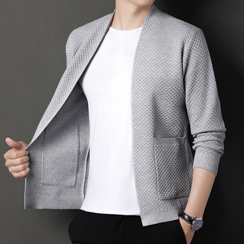 Men's Knitted Cardigan Sweater Coat - Sophinity
