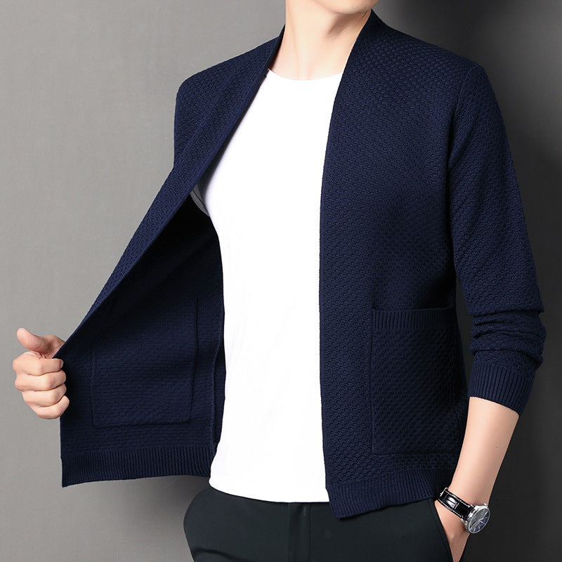 Men's Knitted Cardigan Sweater Coat - Sophinity