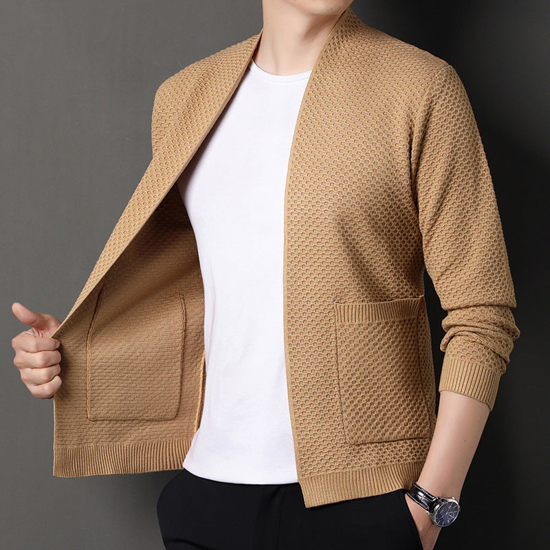 Men's Knitted Cardigan Sweater Coat - Sophinity