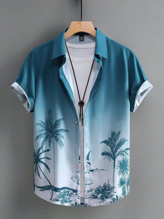 Men's Shirt Hot Sale In Hot-selling Floral-print Hawaiian Beach Degrees - Sophinity