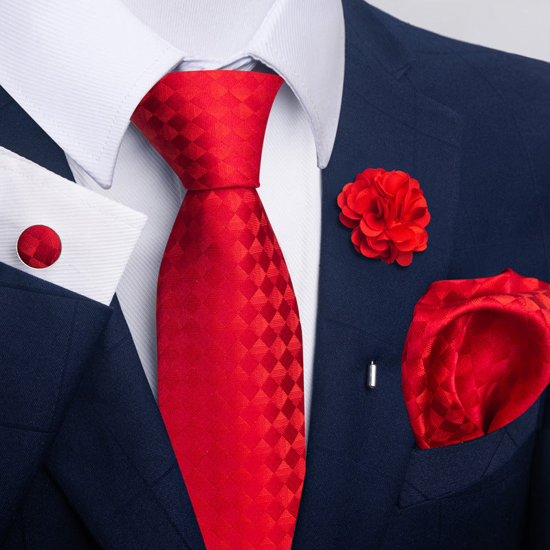 Men's Tie Suit Pocket Square Combo 8 - Sophinity