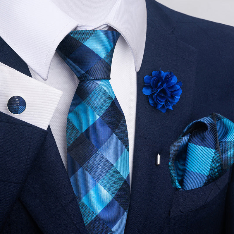 Men's Tie Suit Pocket Square Combo 8 - Sophinity