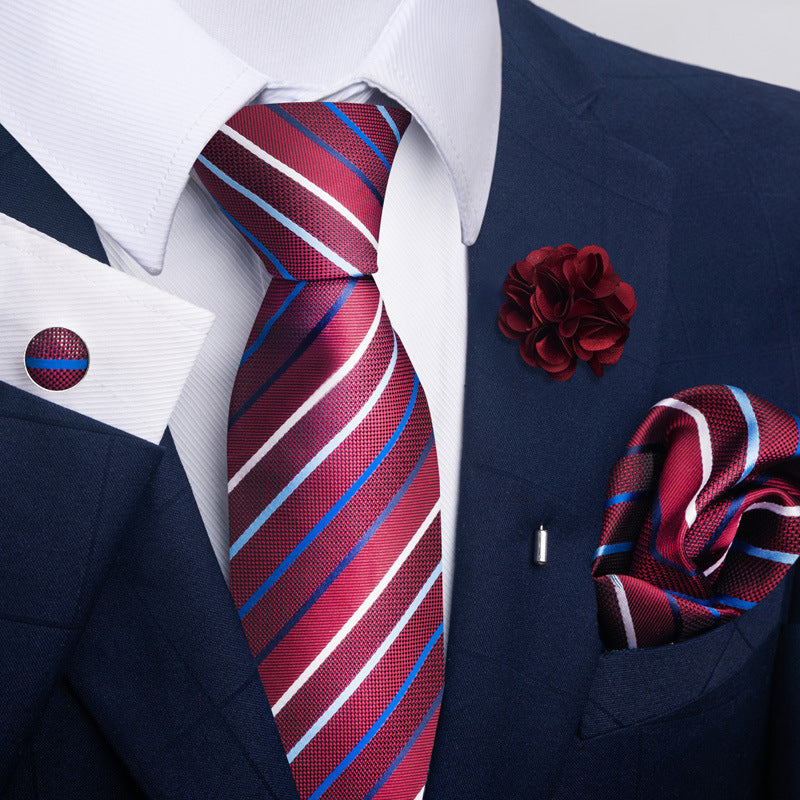 Men's Tie Suit Pocket Square Combo 8 - Sophinity