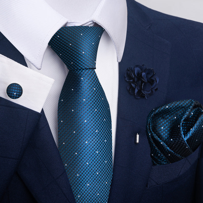 Men's Tie Suit Pocket Square Combo 8 - Sophinity