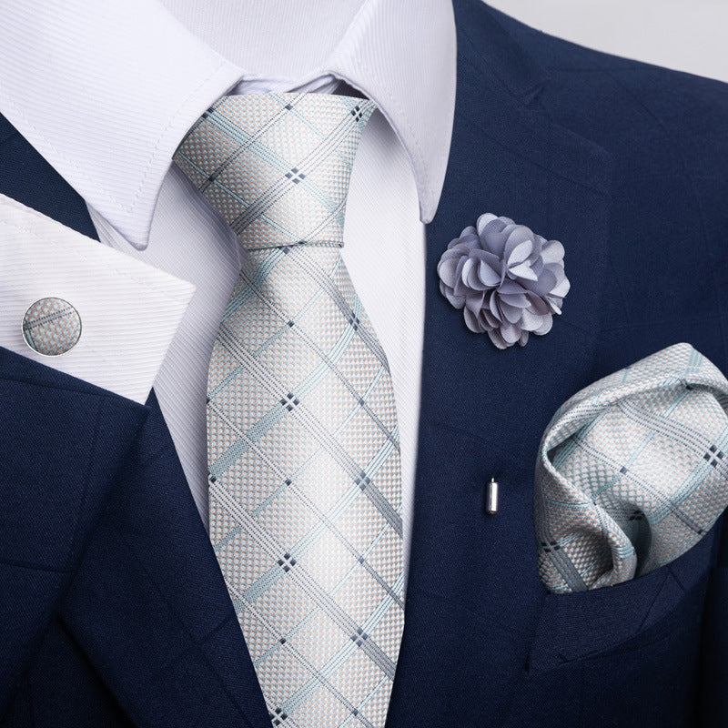 Men's Tie Suit Pocket Square Combo 8 - Sophinity