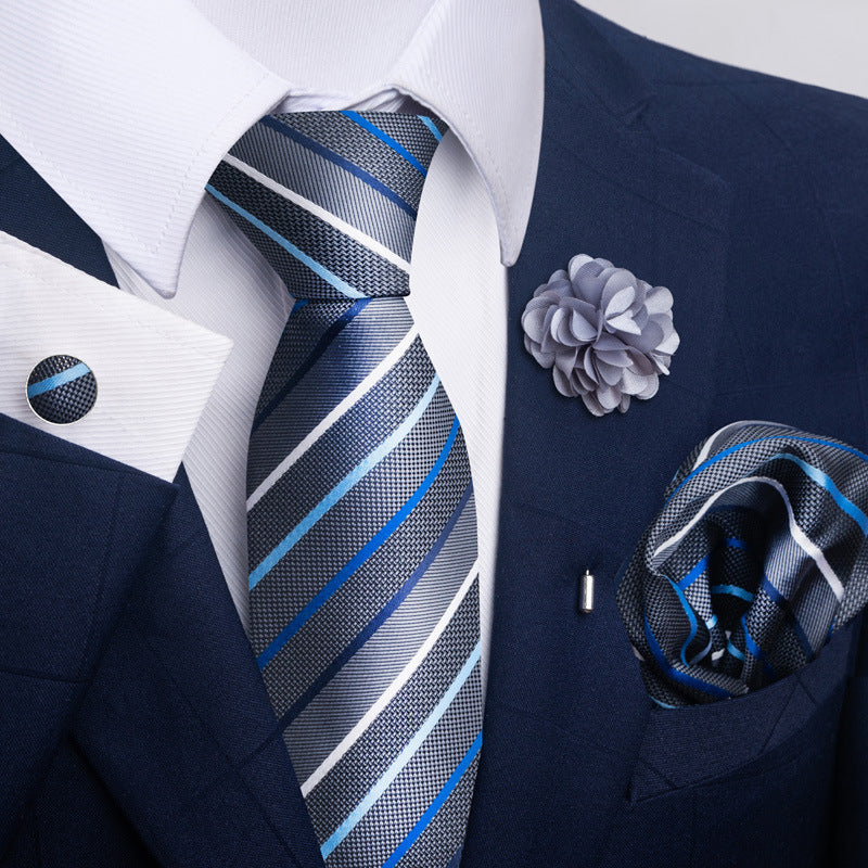 Men's Tie Suit Pocket Square Combo 8 - Sophinity
