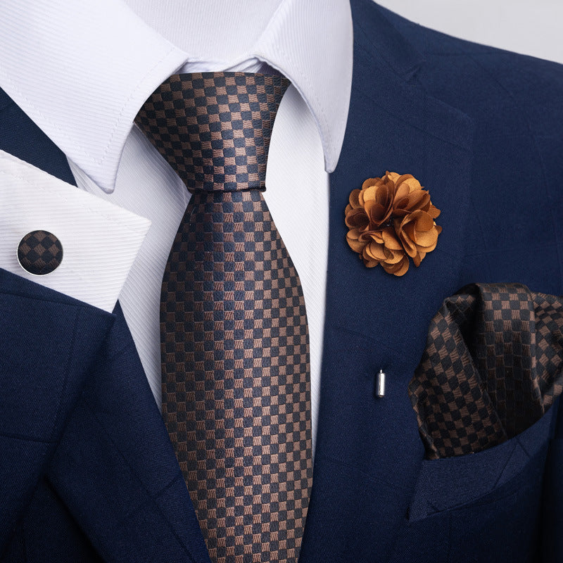 Men's Tie Suit Pocket Square Combo 8 - Sophinity