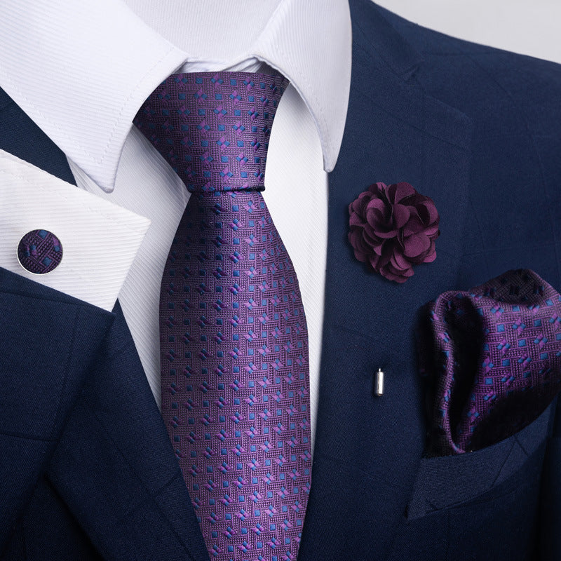 Men's Tie Suit Pocket Square Combo 8 - Sophinity