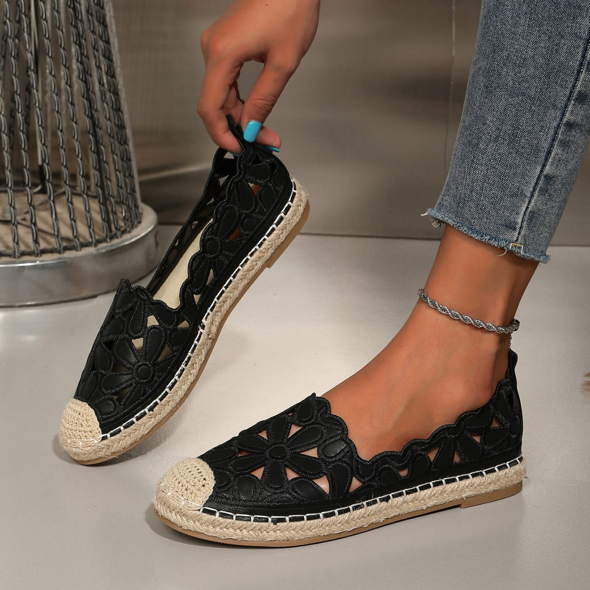Fisherman Shoes Lightweight Flat Straw Women Hollow Out - Sophinity