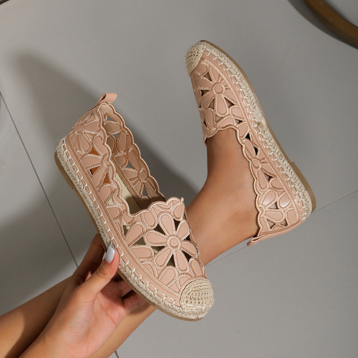 Fisherman Shoes Lightweight Flat Straw Women Hollow Out - Sophinity