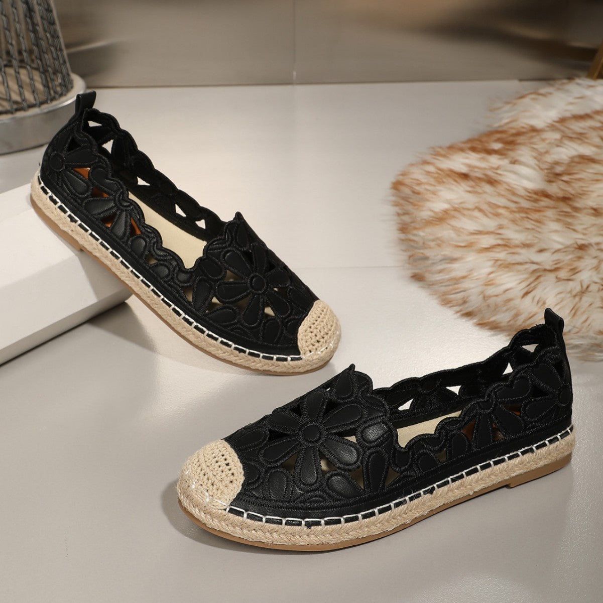 Fisherman Shoes Lightweight Flat Straw Women Hollow Out - Sophinity