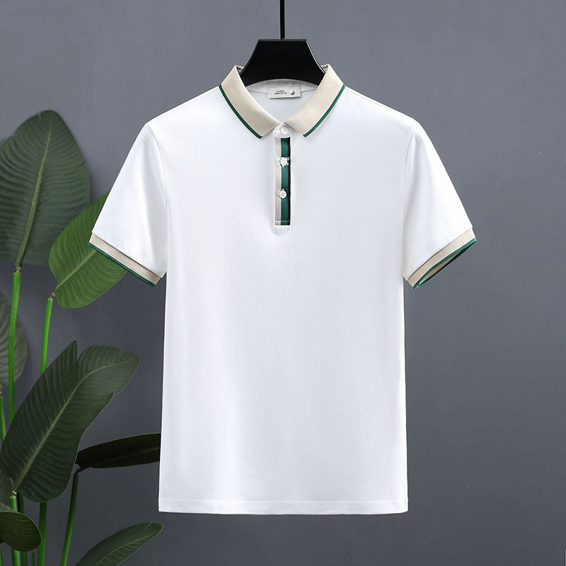 Summer Pearl Cotton Polo Shirt Short-sleeved T-shirt - Sophinity
