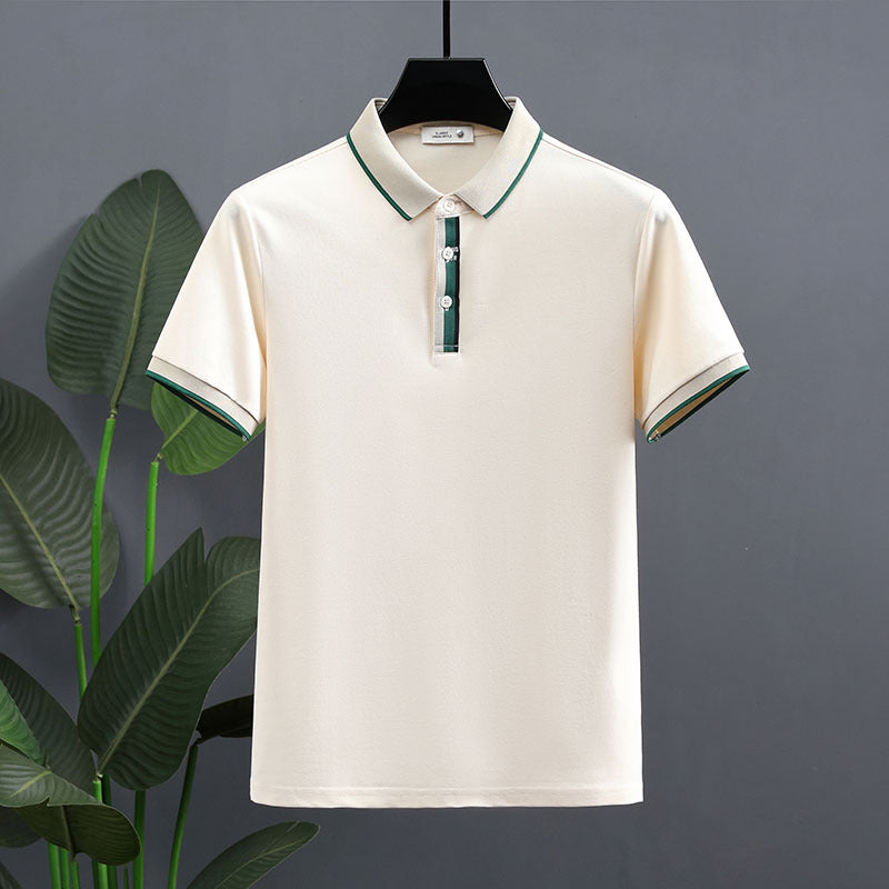 Summer Pearl Cotton Polo Shirt Short-sleeved T-shirt - Sophinity