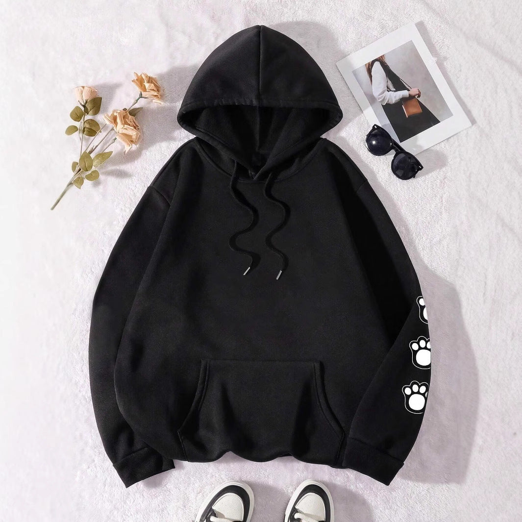 Funny Dog Cartoon Printed Hoodie Women's Warm - Sophinity