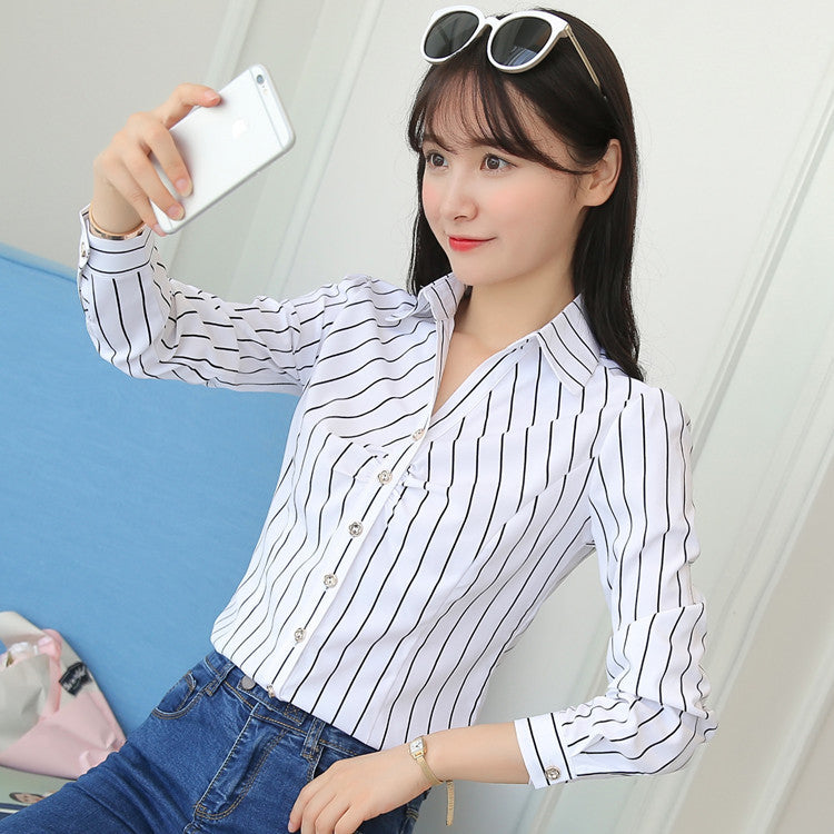 Women Long Sleeved Professional Formal Shirts Were Thin - Sophinity